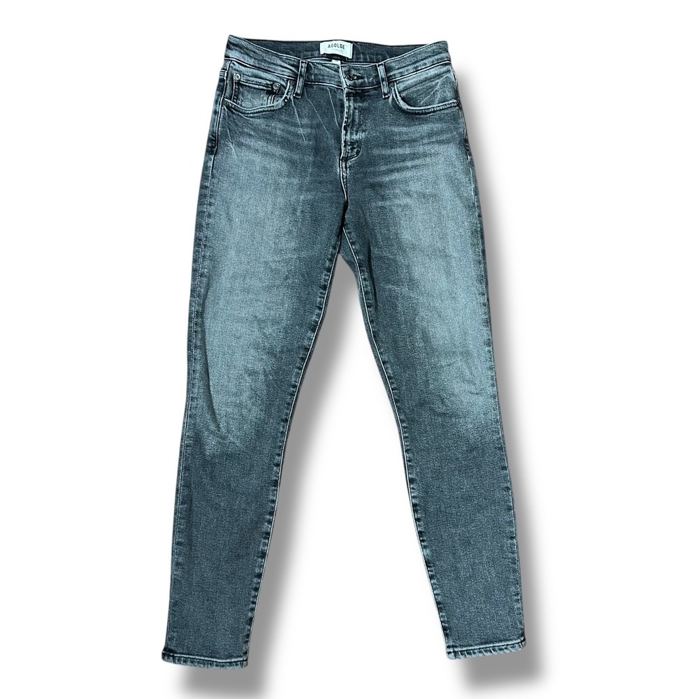 Agolde‎ Sophie High Rise Skinny Jeans Size 26 Faded Black Distressed